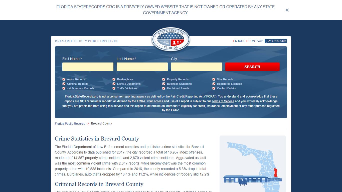 Brevard County Arrest, Court, and Public Records | StateRecords.org